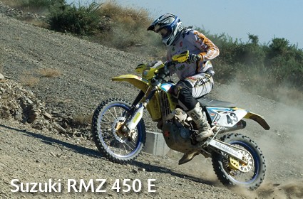 Prueba  Suzuki RM-Z 450E enduro